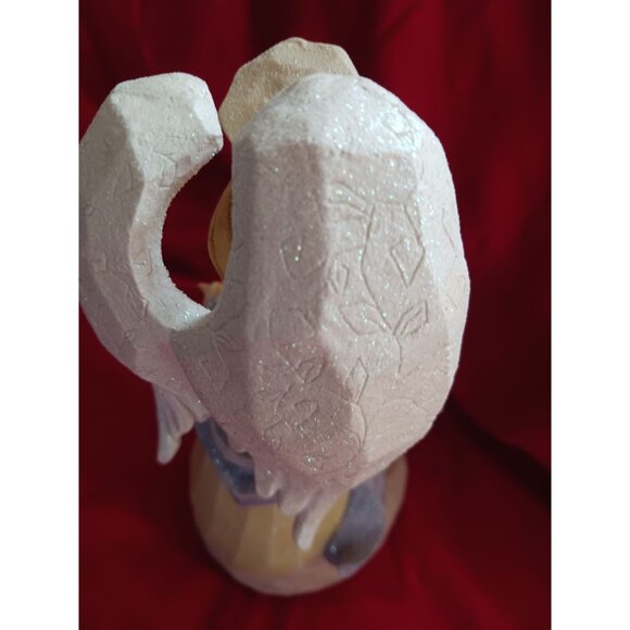 Enesco Foundations by Karen Hann Angel Figurine With Psalm 27:1 Verse Design - Picture 12 of 16